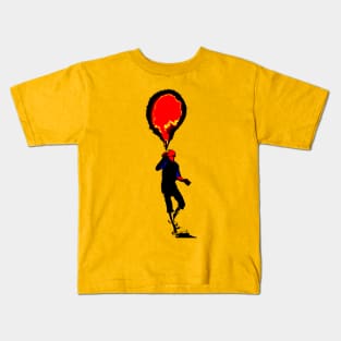A person and a fire ballon Kids T-Shirt